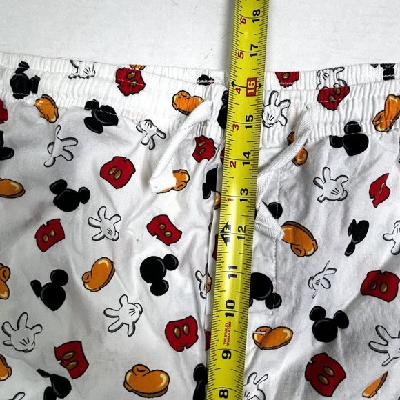 Disney Parks Mickey Mouse Print Pajama Bottoms XXXL Pants‎ Lounge White EUC - Picture 5 of 8